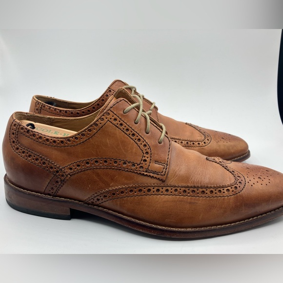 COLE HAAN Nike Air Giraldo wingtip oxfords leather dress shoes Size 11 - Picture 9 of 16